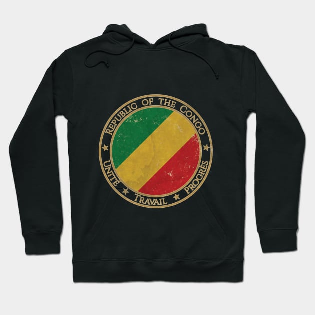 Vintage Republic of the Congo Africa African Flag Hoodie by DragonXX